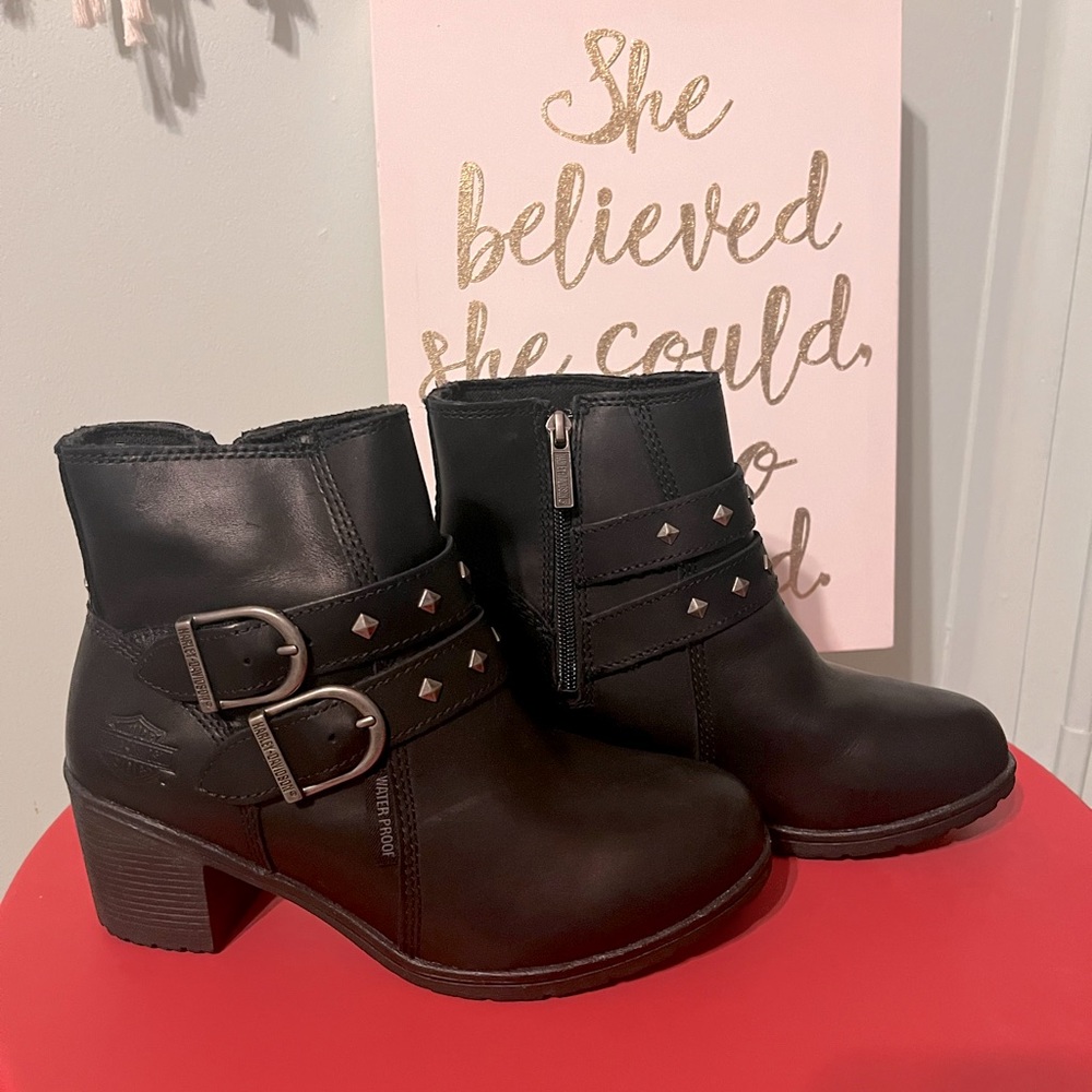 Genuine leather Harley Davidson booties